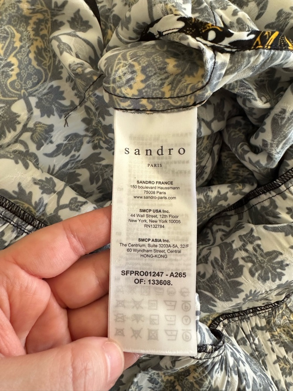 Sandro Wrap-effect Dami Printed Mini Dress NWT - Picture 7 of 11